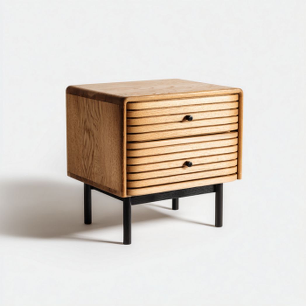 Stolik kawowy do salonu z drewna i metalu - 45 x 45 x 40