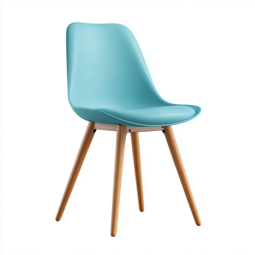 Krzesło do jadalni z tworzywa sztucznego i drewna - 45 x 50 x 80