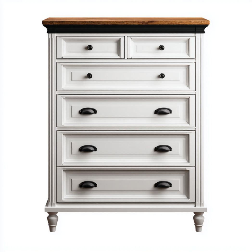 Komoda z pięcioma szufladami do sypialni z płyty MDF - 80 x 40 x 120