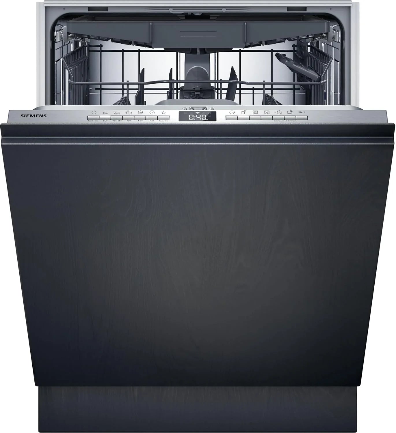 Siemens SN43ES14VE, iQ300 Smarter Geschirrspüler, Unterbau-Spülmaschine mit Besteckschublade, 60 cm, automatische Türöffnung dank autoOpen dry, besonders leise mit iQdrive-Motor, aquaStop, Edelstahl(vollintegriert/energy class B/Iq300)